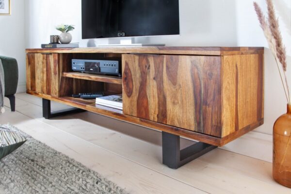 Dřevěný stolek pod televizi z masivního dřeva palisandru - do obývacího pokoje, rozměr 160 cm x 50 cm x 40 cm