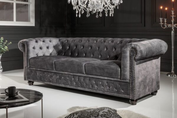 Luxusní pohovka v barokním stylu - do obývacího pokoje nebo pracovny, sametový potah, masivní rám, rozměr 205 cm x 73 cm x 85 cm