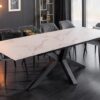 Elegantní jídelní stůl mramorový 180-225cm Eterniny