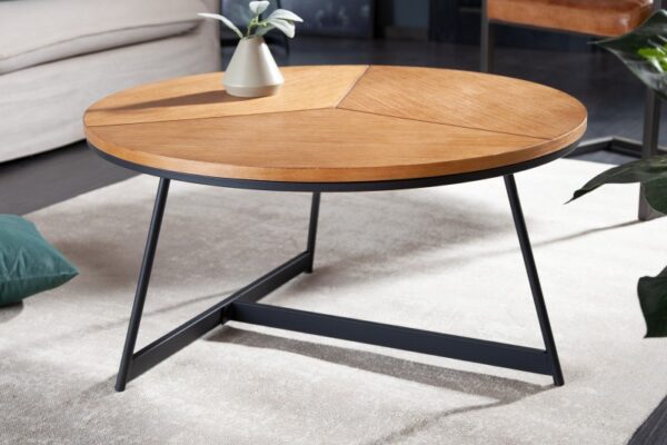 Konferenční stolek z masivu, do obývacího pokoje, industriální styl, rozměr 80 cm x 42 cm x 80 cm, kovové černé nohy, recyklované dřevo