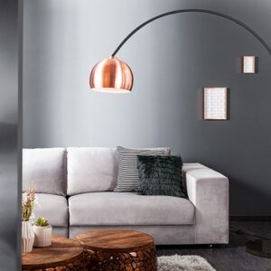 Luxusní stojací lampa, lampa do obýváku, měděná lampa, lampa do zásuvky, rozměr 150-160 cm x 170-210 cm x 38 cm