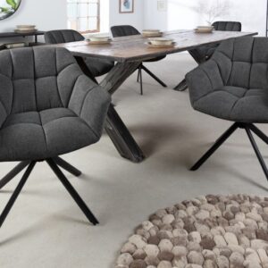 Designová jídelní židle, kuchyňská židle antracitová, skandinávský styl, židle do kuchyně, rozměr 65cm x 83cm x 66cm