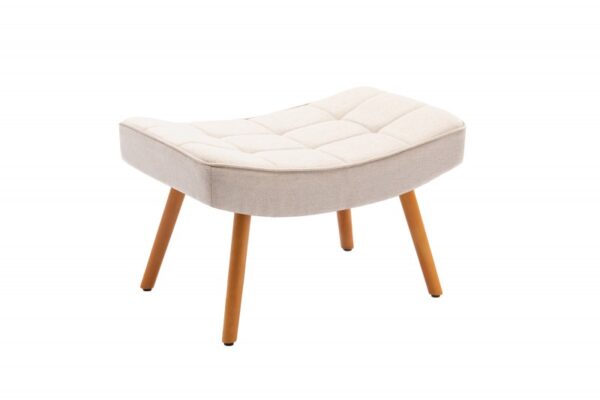 Taburet stolička, stolička ke křeslu, designová stolička do obývacího pokoje nebo pracovny, skandinávský design, rozměr 63 cm x 39 cm x 42 cm