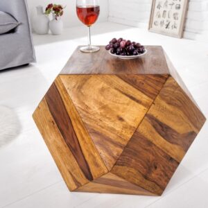 Designový stolek do obýváku - z palisandrového dřeva, malý stůl do obývacího pokoje, rozměr 42 cm x 42 cm x 42 cm
