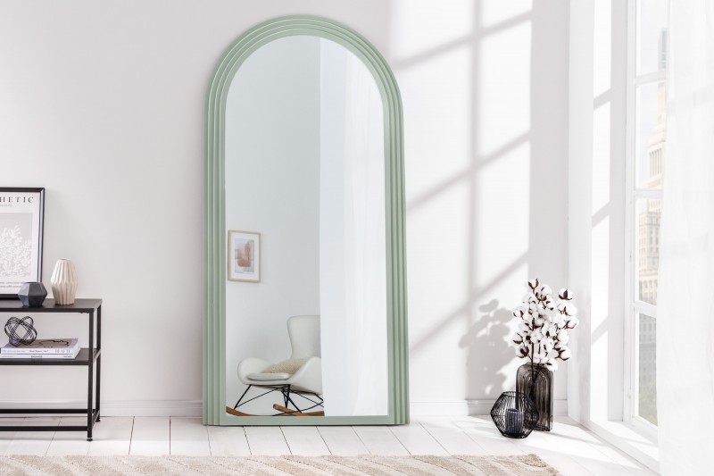 Luxusní zelené zrcadlo do ložnice nebo obýváku - art deco styl, rozměr 80 cm x 160 cm x 4 cm