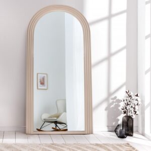 Luxusní béžové zrcadlo do ložnice nebo obýváku - art deco styl, rozměr 80 cm x 160 cm x 4 cm